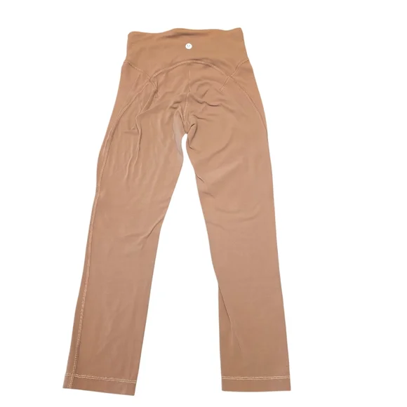 Lululemon Nude Tan High-Waisted Crop Leggings Size 2 - Picture 2 of 8